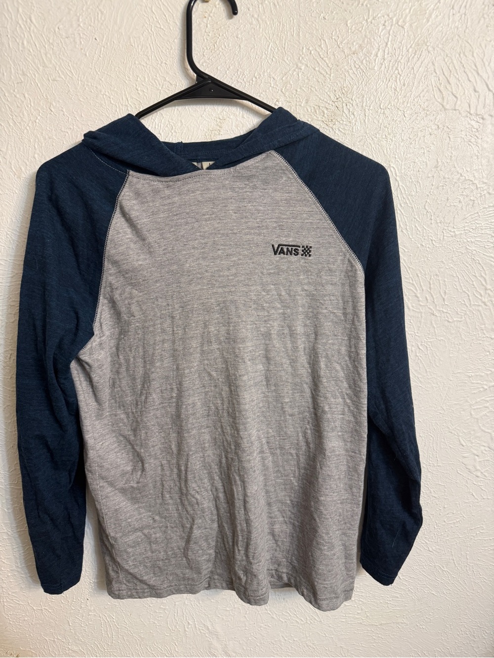 Vans Two-Tone Raglan Hooded Long Sleeve - Gray & Navy